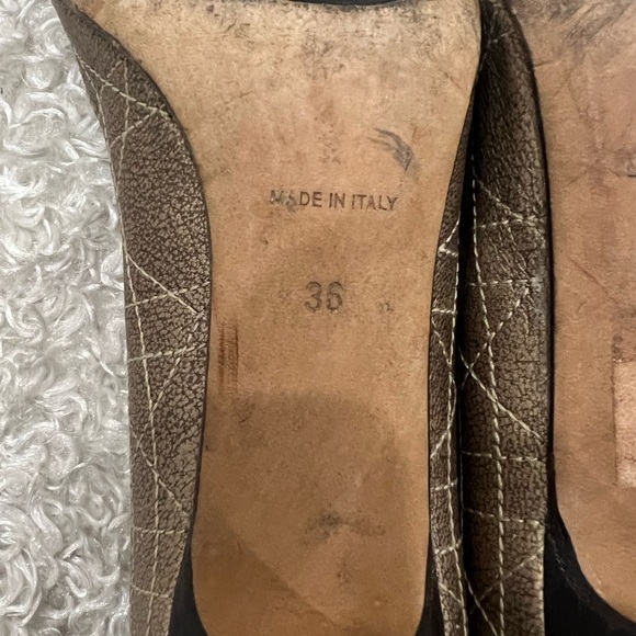 Dior Metallic Cannage Pattern D Charm Peep Toe Heels Pumps Shoes - Picture 8 of 9